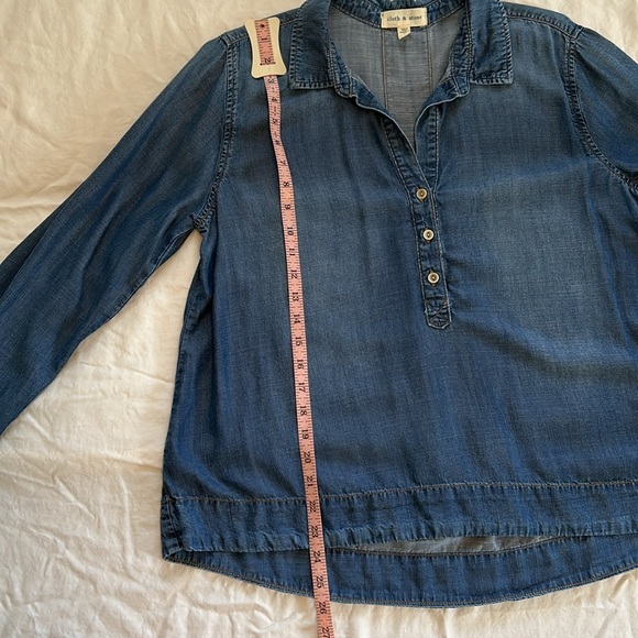 Cloth & Stone 💖 Cute denim top. EUC from Anthropologie. - Picture 11 of 14